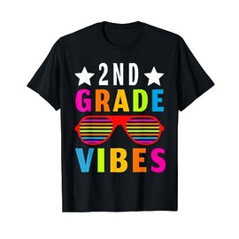 2nd Grade Vibes Sunglasses Back To School First Day Teacher T-Shirt