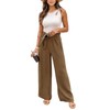 NIMIN Womens Work Pants Elegant High Waisted Wide Leg Pants