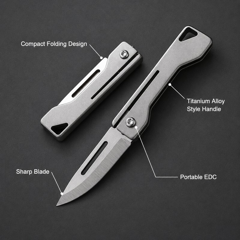 Folding Utility Knife for Camping & DIY – Compact Stainless