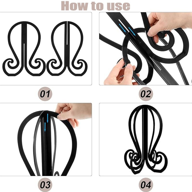 WADY Collapsible Wig Stand Holder - Portable Travel-Friendly Styrofoam Head