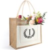 Tarklanda Jute Bag with Initial, Jute Shopper Bag Women, Jute