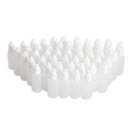 VASANA 50 x 30ml Empty Soft Plastic Dropper Bottles with Screw Cap and Stopper for Essential Oils Liquid Samples Cosmetics