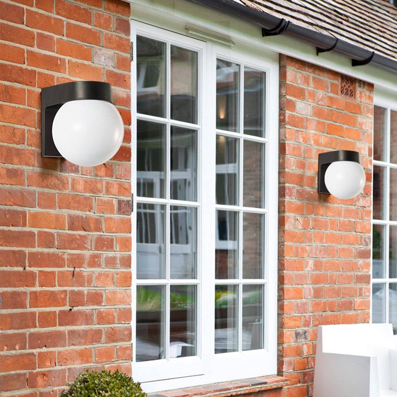 Acrylic Round Lamp Shade with PC Plastic Base Waterproof Exterior