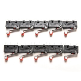 Unbranded 10x Micro Switches Roller Lever Handle Spring 3-Pin AC 125V-250V 5A PCB Mounted