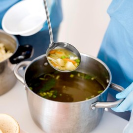 Homaisson Wok Spatula and Ladle, Skimmer Spoon - Stainless Steel Utensil Set of 3, Kitchen Wok Utensils Set for Carbon Steel/Cast Iron Woks