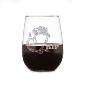 I Love Rip Stemless Wine Glass
