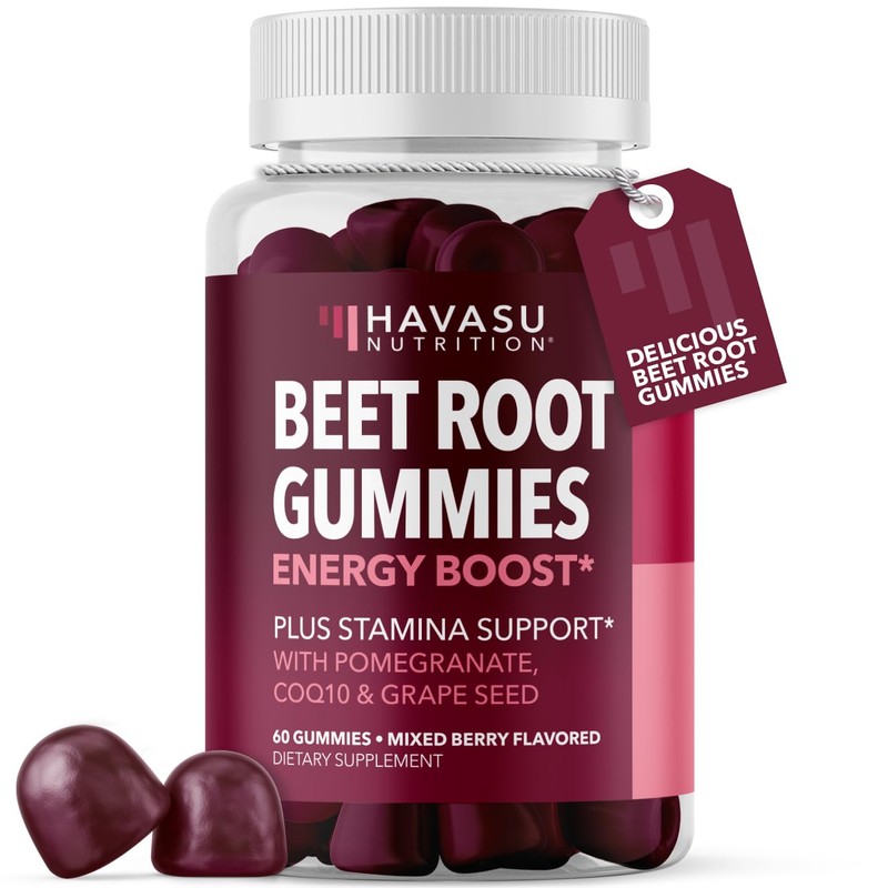 Havasu Nutrition Gomitas de Remolacha con Coq10 y Granada: