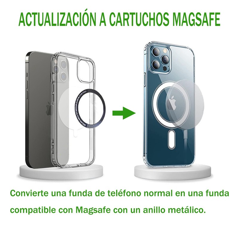 usmallbee 4PCS Anillo Magnético, Soporte Celular Auto Cargador para MagSafe,