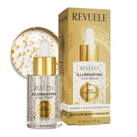 REVUELE Suero facial iluminador – 1 onza líquida | Vitamina C + niacinamida + ácido hialurónico para una piel más radiante, hidratación y más suave
