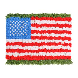 30" * 40"Patriotic Artificial Flowers, 4th of July Red White and Blue Flowers Patriotic Silk Floral Carnations, Roses, Sunflowers Floral for 4th of July Decorations Memorial Day Home Centerpieces