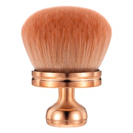Qianyu Extra Large Body Makeup Brush for Self-Tanner 3.7 Inch Self Tanning Back Applicator Rose Gold Wide Round Head Kabuki Brush for Foundation Blush Bronzer Face Body Brush Gift