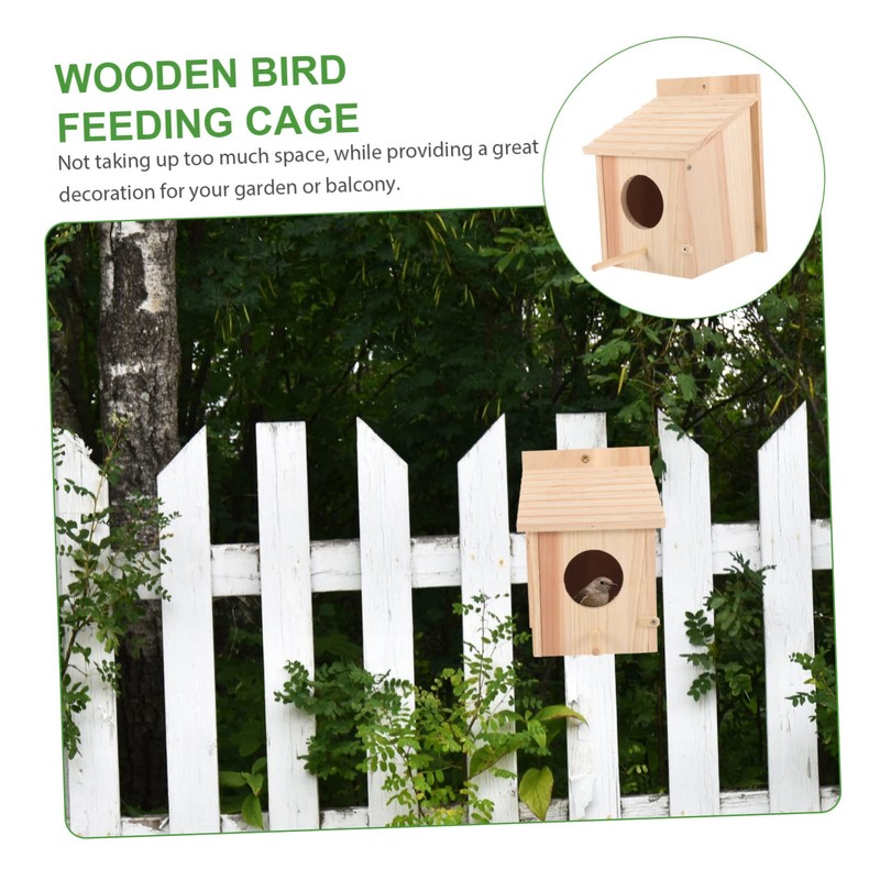 IWOWHERO Bird Feeder for Wild Birds Garden Decor Breeding Box