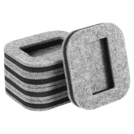 sourcing map 10 Pcs Felt Furniture Coasters Caster Cups, 3.15" x 2.76" Wheel Stoppers Bed Stoppers Furniture Stopper Anti-Sliding Furniture Pads for Sofas Beds Carpet Hardwood Floors, Grey
