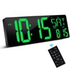 XREXS Large Digital Wall Clock with Remote Control, 16.5 Inch