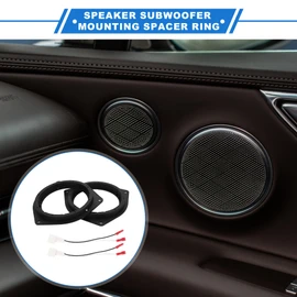 X AUTOHAUX 2 Set Speaker Spacer Ring Tweeter Speaker Spacer Adapter for Toyota Tacoma 2005-2012 Waterproof for 6.5'' ABS Black Front Rear