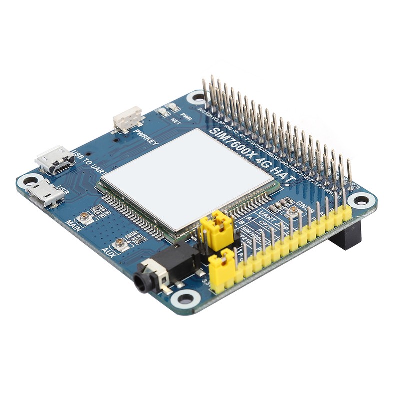 Positioning Expansion Module for Raspberry Pi LTE Cat-1/3G/2G Communication/GNSS SIM7600E