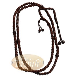 Natural Naqshbandi Tariqah Tasbih Tamarind Wood - 6mm 196-ct Muslim Prayer Beads