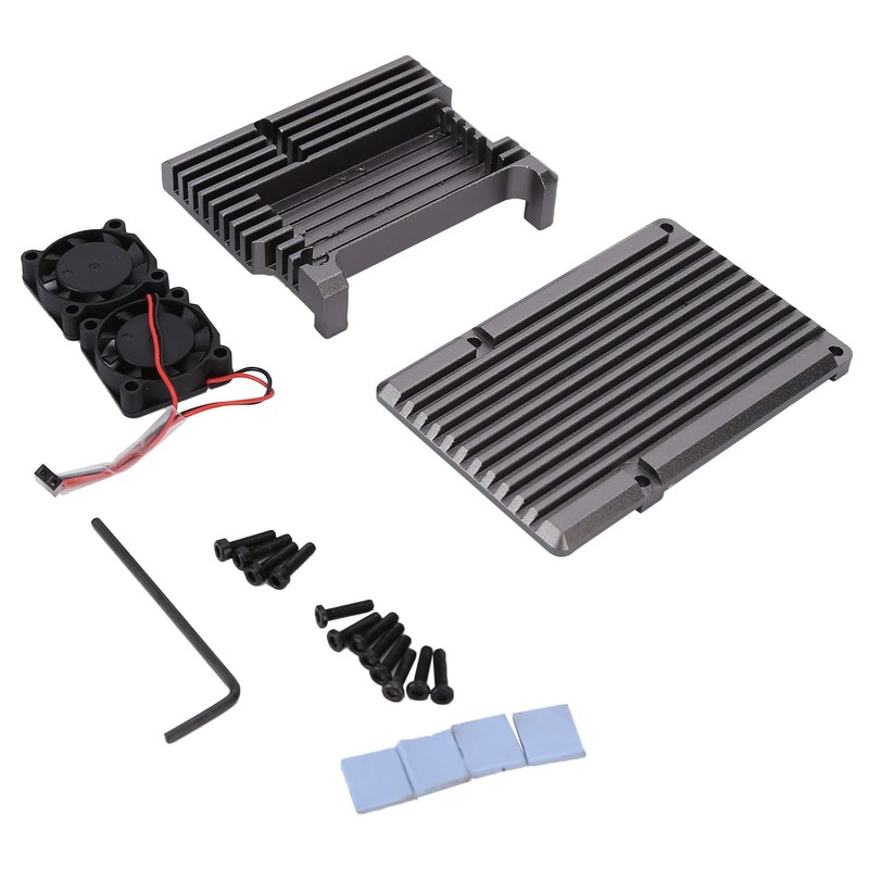 Aluminum Alloy Cooling Case Heat Dissipation Enclosure with Fan for