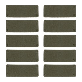 uxcell 50 Pcs Leather Tags for Handmade Items, 0.79" x 1.97" Leather Labels Embossed Leather Tags with Holes Sewing Labels for Clothing Knitting DIY Jean Bag Shoe Hat, Dark Green