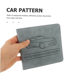 VILLFUL 1pcs Drive License Registration Holder Compact Pu Organizer for Car Documents Slim Credit Card Container Stylish for Men