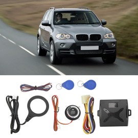 Rengu Push Start Ignition Kit, Car Push Start System, One Button Start Stop for 12V Car