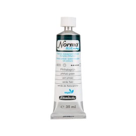 Schmincke - NORMA® Blue, 21500009, Finest Water-soluble Artist Oil Paints, Highly Pigmented, Non-fading, Vegan, Phthalo Green - 35 ml