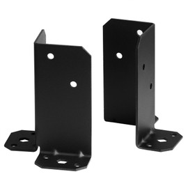 YIDU69Q 8 Pcs 4x4,6x6 Post Anchor Base, Adjustable Decking Posts Split Retrofit Fence Bracket,12 Gauge, Black