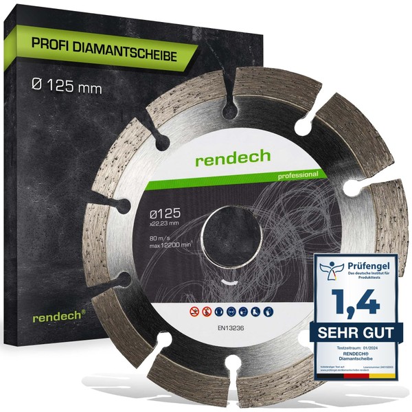 Rendech Pro Diamond Cutting Disc, 125 mm, 230 mm, for