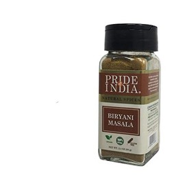 Pride of India â Indian Biryani Masala Seasoning Spice - 2.40 oz. Small Dual Sifter Bottle â Gourmet Spice Blend - Ideal for layered vegetable and meat pilaf â Suitable for Vegetarians & Vegans