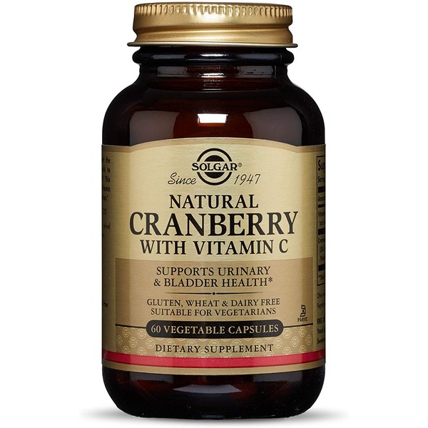 Solgar – Natural Cranberry with Vitamin C, 60 Vegetable Capsules