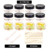 Pack of 12 containers, 5 ml, jars with lid, lip
