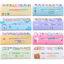 24pack Sticky Notes, Mini Self-Stick Index Tabs, Colorful Animal Group Marker Tabs for Home Office Students, 8 Styles 120 Sheets/Pack (2880 Sheets Total), Office Supplies & Gifts