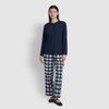 JAJU [JAJU/자주] 여 플란넬 파자마 팬츠_다크 네이비 [JAJU] Women's Flannel