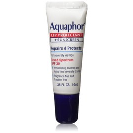 Reparador de labio y protector Aquaphor Lip Repair, protección solar de amplio espectro SPF 30, 0.35 onzas, paquete de de 3