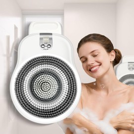 Electric Shower Brush for Body -Wall Mounted Back Scrubber for Shower – Exfoliating Soft Bristles, Hands-Free Wall-Mounted Design, Back Scrubber for Shower, Perfect for Men and Women, Easy to Install