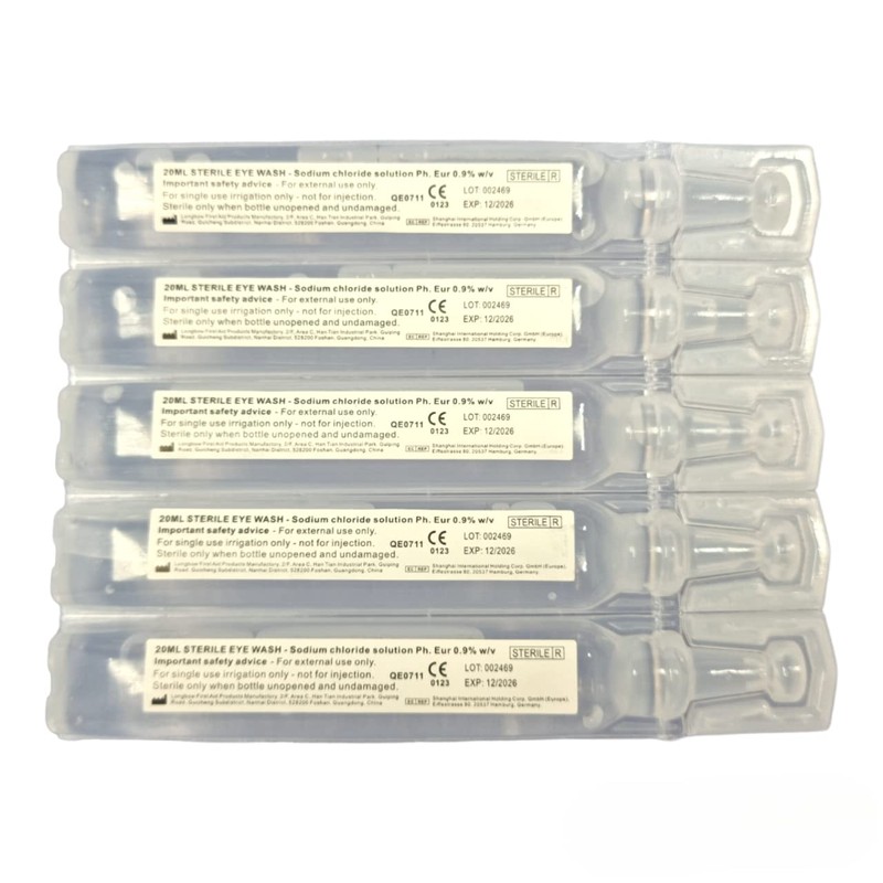 Sterile Saline 20ml Pods - Eye Wash & Wound Solution