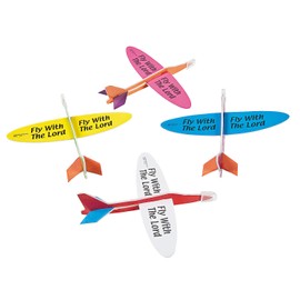 Fun Express Religious Foam Gliders (4dz) - Toys - Vehicles - Gliders - VBS Vacation Bible School Supplies/Decor - 48 Pieces