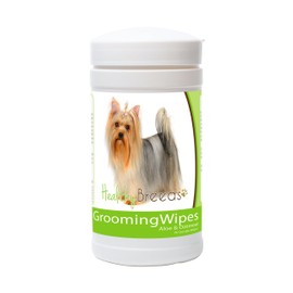 Healthy Breeds Toallitas limpiadoras para Perros Yorkshire Terrier marrón Claro, más de 200 Razas, para Almohadillas de Patas en Las Axilas y Manchas 