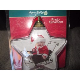 STAR CLEAR PHOTO CUSTOMIZABLE UNIQUE GIFT READY CHRISTMAS HOLIDAY ORNAMENT