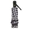 Galleria-Houndstooth Auto-Open/Close Large Portable Rain Folding Umbrella