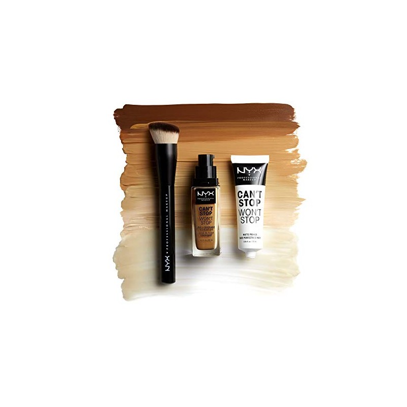 NYX - Brocha de maquillaje profesional con texto en inglés