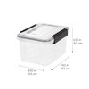 IRIS USA 6 Pack 6.5qt WEATHERPRO Airtight Plastic Storage Bin