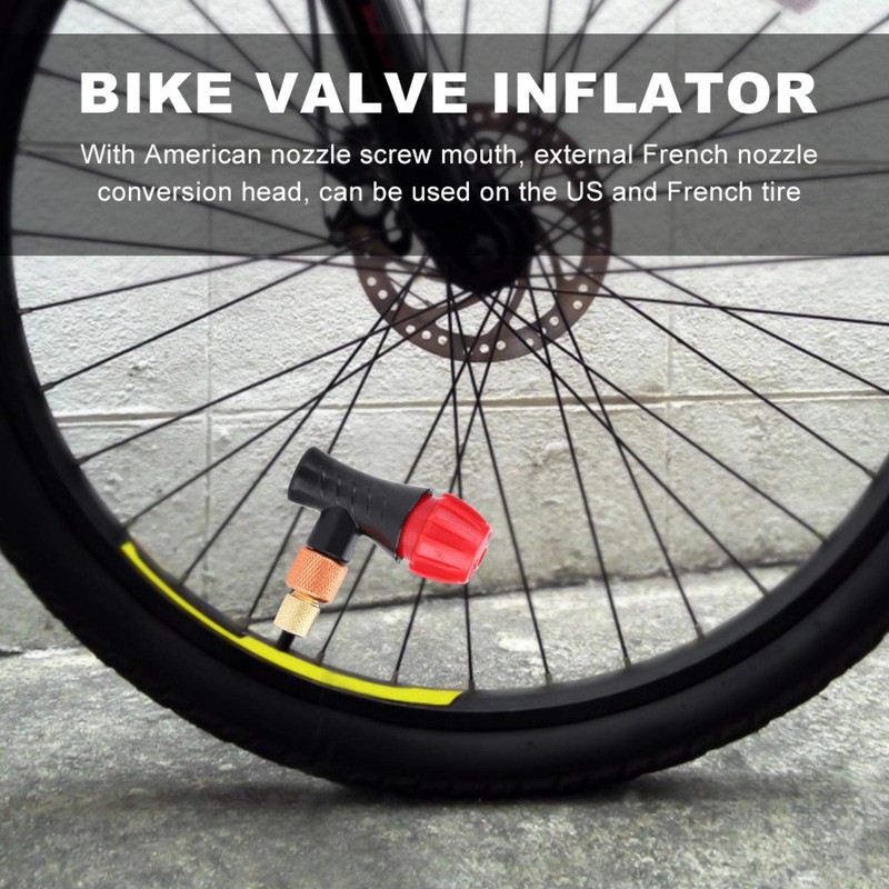 SUNGOOYUE Bicycle CO2 Inflator, Adjustable Bicycle Tyre Pump, Compatible with