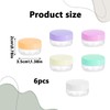 6PCS Travel Pots for Cream Empty Travel Containers for Creams