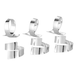 Napkin Rings Napkin Holders for Weddings Receptions Parties Restaurant Table Decoration Dinner Silver Set of 6