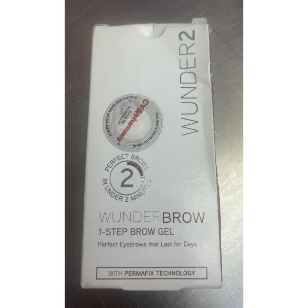 WUNDER2 WUNDERBROW Waterproof Eyebrow Gel, BRUNETTE plus Dual Precision Brush.