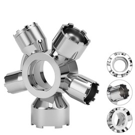 Upgraded Metal 10-in-1 Faucet Aerator Tool - Heavy-Duty Removal Key Kit, Fits M16.5/M18.5/M21.5/M22/M24/M28 Sizes,Works on Hidden Thread & Housing Aerators,Essential Home Plumbing Repair Accessory