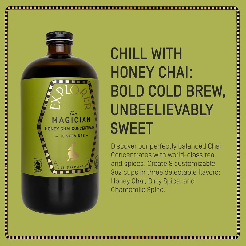 Explorer Organic Chai Tea Concentrate, Magician Spiced Honey, Drink Iced