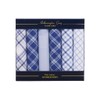 6 Pack Mens Gents Handkerchiefs Mixed Blue and White Check