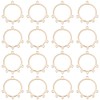 Beebeecraft 16Pcs Chandelier Connector Charm 18k Gold Plated Tibetan Circle
